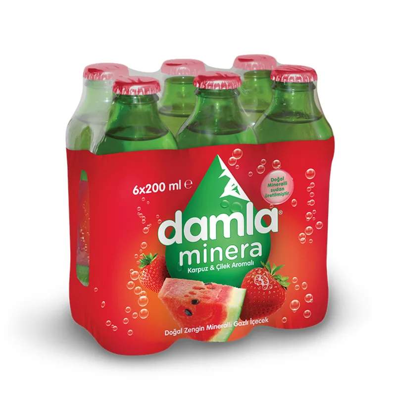Damla Minera Çilek & Karpuz 6x200 ml