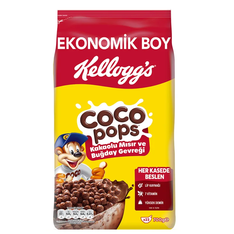 Kellogg's Coco Pops Kakaolu Mısır ve Buğday Gevreği 700 g