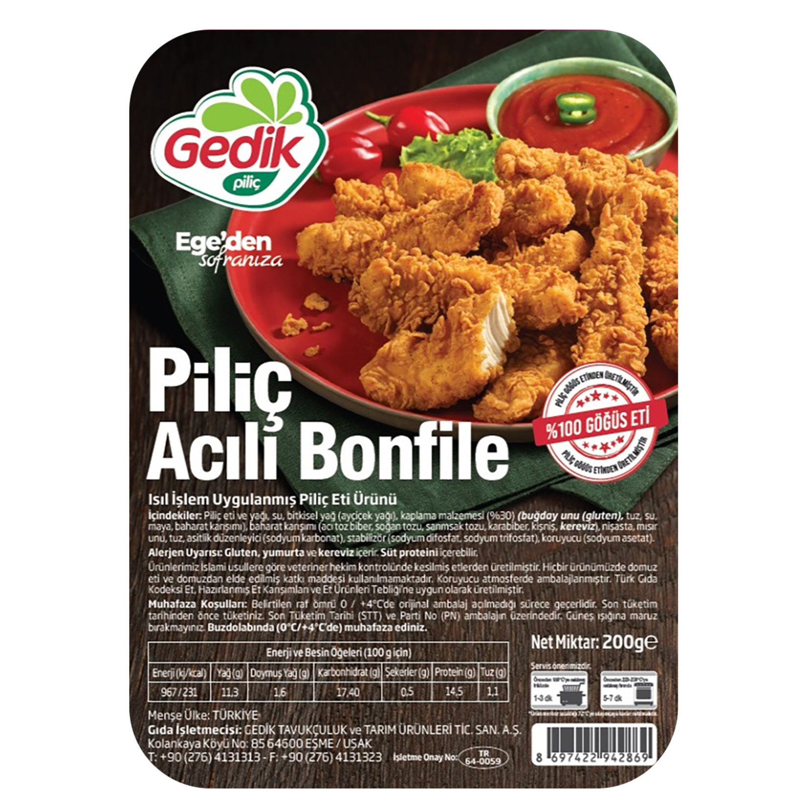 Gedik Acılı Çıtır Bonfile