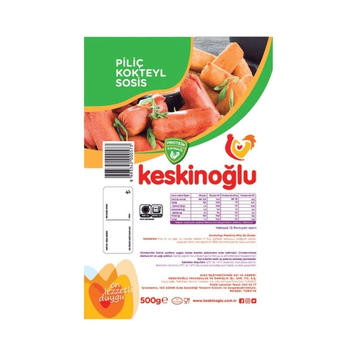 Keskinoğlu Piliç Kokteyl Sosis