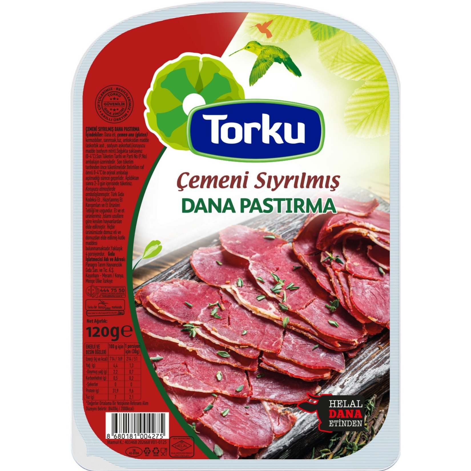Torku Çemeni Sıyrılmış Dilimli Pastırma