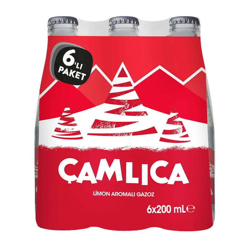 Çamlıca Limonlu Gazoz 6x200 ml Cam Şişe
